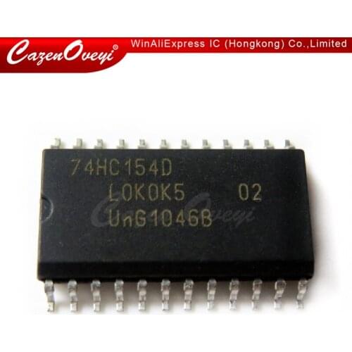 10pcs/lot 74HC154D SOP24 74HC154 Encoder, decoder, multiplexer and demultiplexer 4-16 DECODER/DEMUX New original In Stock