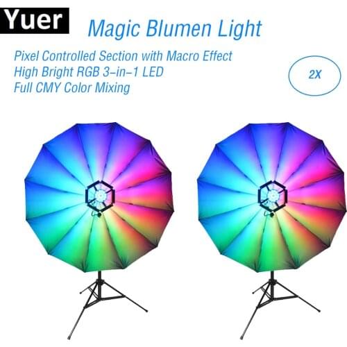 2Pcs/Lot Magic Blumen Light Full CMY Color Mixing Disco Club Party Light DMX Bar KTV Wedding Christmas Stage Effect Lighting