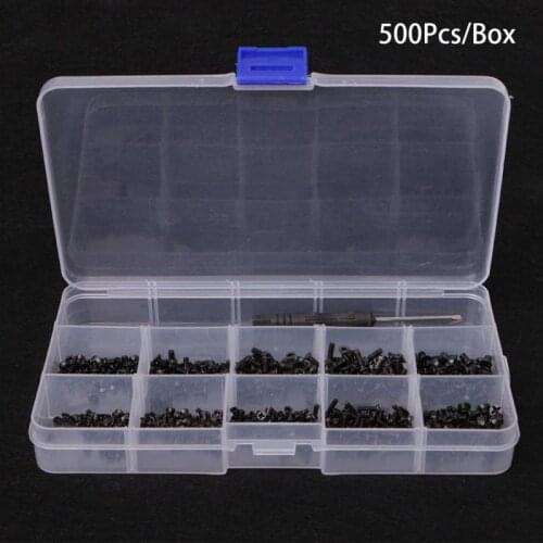 500Pcs/Box Laptop Screws Set Notebook Netbook Kit For HP Dell Lenovo Sony Toshiba SAMSUNG Gateway Acer with Screwdriver
