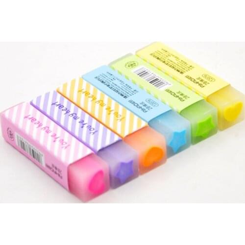 6 Pcs Novelty Eraser for Kids 2B HB Pencil Stationery Item Kids Erasers Office Accessories School Supplies Gomas De Borrar E6993
