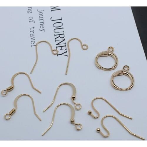14k gold ear hook earring accessories diy handmade material homemade tassel earring parts semi-finished jewelry ear hook