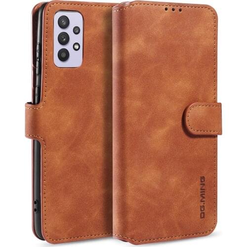 Business with Card Holder Plain Wallet Case for Samsung Galaxy A32 A52 A72 5G A21S A31 A51 A71 A42 A81 A91 M31S M31 Cover