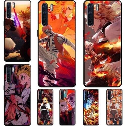 Rengoku vs Akaza Demon Slayer For OPPO Find X3 X2 Pro A52 A72 A83 A91 Reno 2 2Z 4 A53 A9 A5 2020 F5 A3S A31 Case Cover