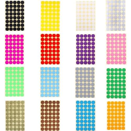 Color Round Sticker Color Sticker Student Office Stationery Mark Decorative Sticker