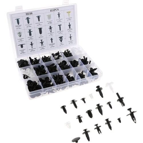 415 Pieces 18 Sizes Car Push Pin Rivet Retainer Clips for Ford