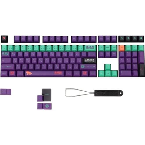 HOT-113 Keys PBT Keycap Set DYE-Sublimation Cherry Profile Japanese Personalized ISO Keycaps for Cherry MX Switch TKL 87 108