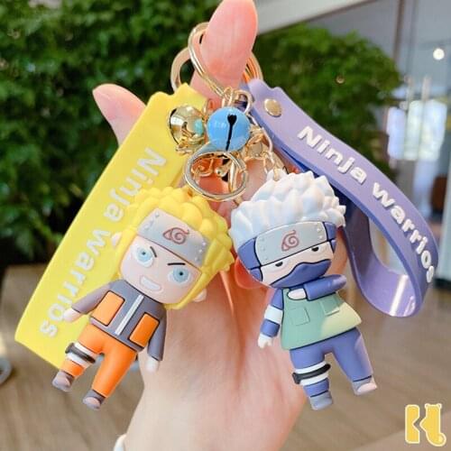 Naruto Animation Cartoon Glue Cute Key Chain Doll Car Key Chain Lovers Personality Bag Pendant Creative Pendant Small Gifts Toys