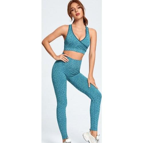 Yoga Set For Women Seamless Camouflage Push Up Sport Bra Fitness Gym Clothing Leggings Camo Suit Femme