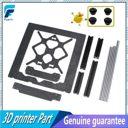 Clone Original Prusa i3 MK3 3D Printer Parts Aluminum Frame Aluminum Black Profile And Smooth Rods Kit