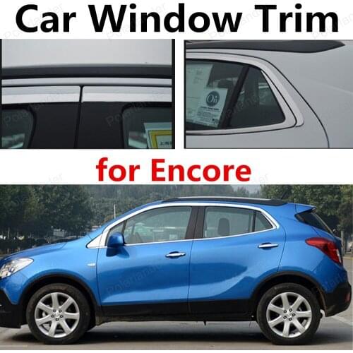 Hot sell Stainless Steel Car Styling Decoration Strips without column For E-ncore Window Trim car exterior accessories