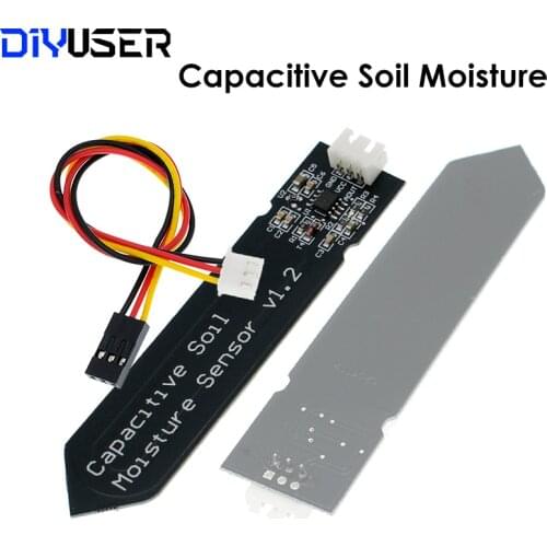 Capacitive Soil Moisture Sensor Module Corrosion Resistant Wide Voltage Wire Analog Capacitive Soil Moisture Sensor V1.2