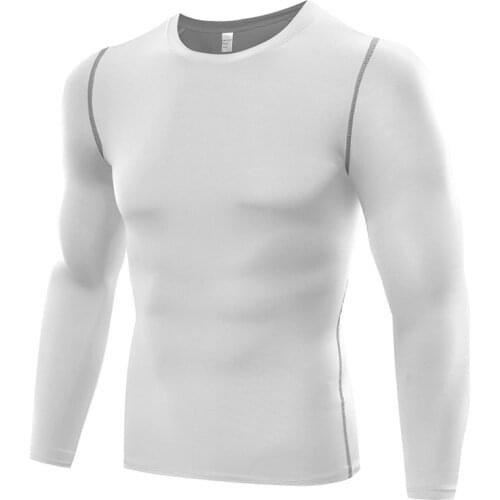 Men Boys Long Sleeve Sport T-shirt Top GYM Muscle quick Dry Stretch Tee T Shirt