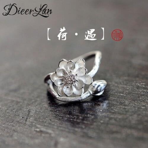 New Trendy Personality Flower Lotus Rings For Women Lady Resizable Size Rings Party Jewelry Charm Gifts 2021