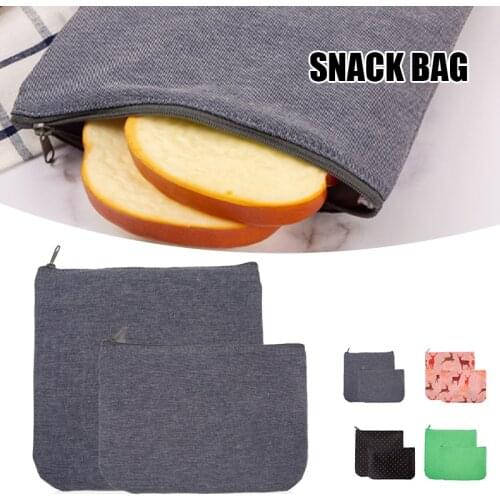 2 PCS Snack Bags with Zipper Food-Grade TPU Reusable Washable BPA Free Long Lasting Durable for Sangwich Snack can CSV