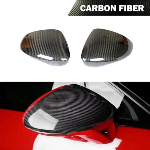 Fit For Porsche Panamera 971 2017-2019 Side Mirror Cover Cap Carbon Fiber Car Accessories 2PCS