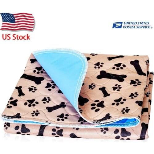Dropshipping USA Stock Reusable Dog Bed Mats Dog Urine Pad Puppy Pee Fast Absorbing Pad Rug for Pet Training In Car Home Bed
