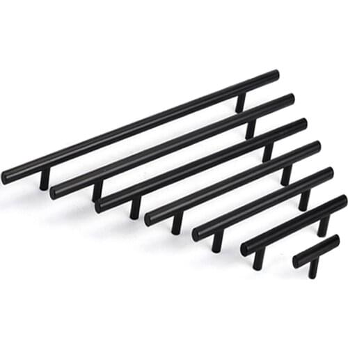 PQB 2" ~ 24'' Kitchen Door T Bar Straight Handle Knobs Cabinet Pull Diameter 10mm Stainless Steel Handles Furniture Hardware