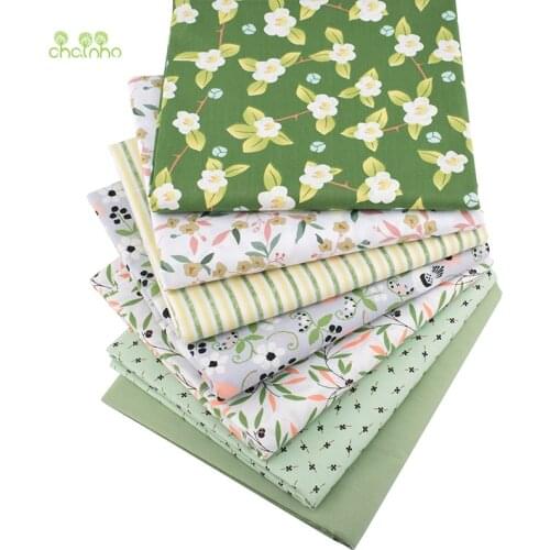 Chainho,Floral Series,Printed Twill Cotton Fabric,Patchwork Clothes For DIY Sewing Quilting Baby &Childrens Bedclothes Material