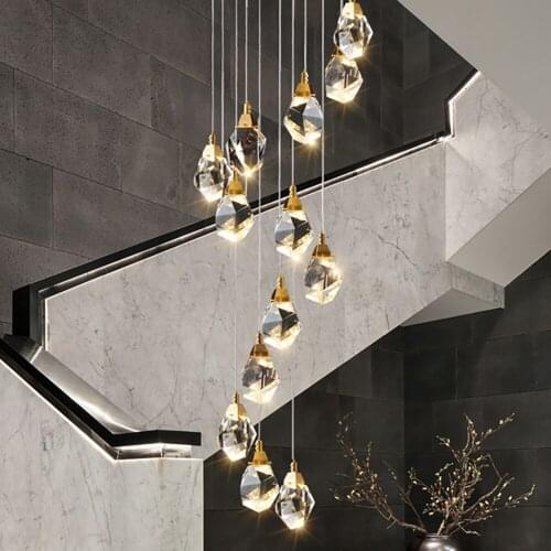 Modern luxury Crystal Chandelier lighting dining room bedroom indoor lighting fixtures kitchen crystals LED hanging lamps