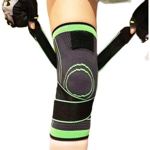 1PC Sports Kneepad Men Pressurized Elastic Knee Pads Support Fitness Gear Basketball Volleyball Brace Protector