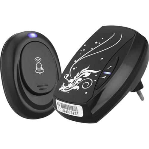 12V Waterproof Plug-in Wireless Doorbell Smart Door Bell EU plug Wireless Electronic Doorbell Receiver with Transmitter