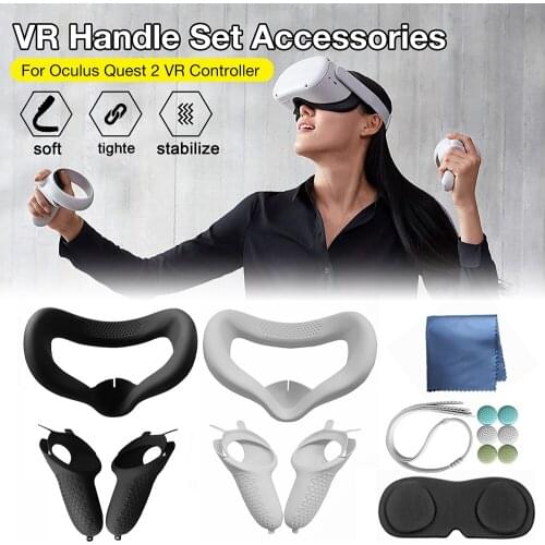 VR Accessories Protective Cover For Oculus Quest 2 VR Touch Controller Case With Knuckle Strap Handle Grip For Oculus Quest 2
