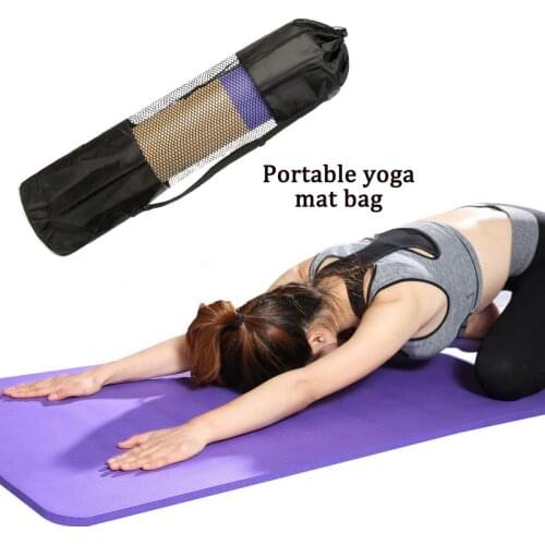 Portable Yoga Mat Bag Nylon Pilates Carry Bag Mesh Center Adjustable Shoulder Strap Pilaties Pad Backpack 65cm Waterproof Oxford