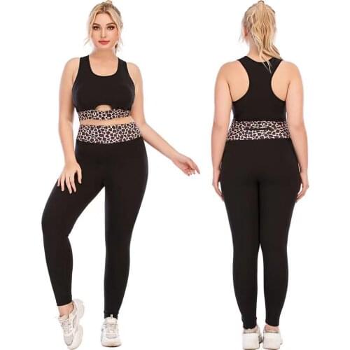 Women Yoga Set Workout Large Size Sportswear Gym Clothing Fitness Set Sleeveless Top High Waist Leggings Short Suits