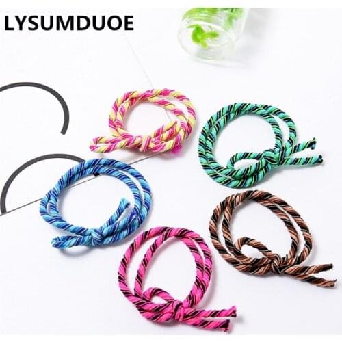 10Pcs/Lot Girls Hair Accessories Korean Fashion Elastic Hair Bands Bows Ties Candy Color Scrunchy Rubber Band New Cute Headdress
