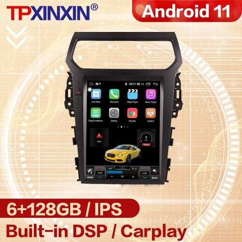 6+128G Android 11 Tesla Screen Multimedia Stereo For Ford Explorer 2014 2015 2016 2017 2018 2019 Radio Receiver Player Head Unit