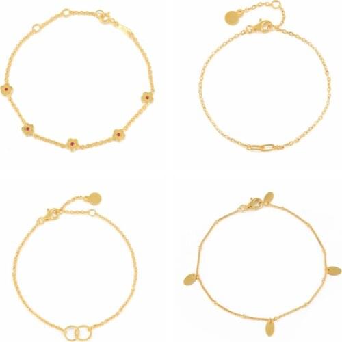 BOAKO Ins Flowers Bracelet For Women 2021 Silver 925 Sterling Original Costume Fine Jewelry Charm Chain Cute Girls Fashion CZ