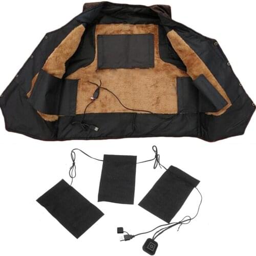 DIY Electric Heating Vest Jacket Cloth Heating Clothes Warm Pad Themal Waterproof Folding Proof Winter Outdoor