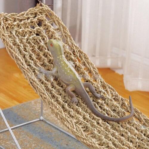 Seaweed Lizard Hammock Pet Lounger Reptile Toy Hanging Bed Mat Small Hermit Crabs Geckos Bed Mats Pet Reptile Accessories