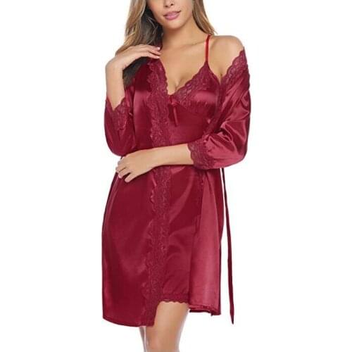 Fashion Womens Summer Mini Kimono Robe Lady Rayon Bath Gown Yukata Nightgown Sleepwear Sleepshirts Pijama Mujer Size M-XL