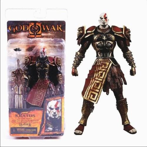 Classic Game NECA God of War 2 II Kratos In Ares Armor W Blades 7" PVC Action Figure Toy Hot Retail