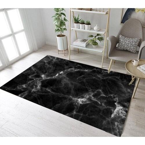 Marble Texture Area Rugs Bedroom Living Room Floor Carpet Kitchen Mat Door Non-slip Rug Kids Play Rug