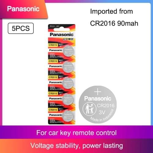 5PCS/LOT Panasonic CR2016 3V Lithium Battery CR 2016 DL2016 LM2016 KCR2016 ECR2016 GPCR For Watch Toy Car Key Button Cell Coin