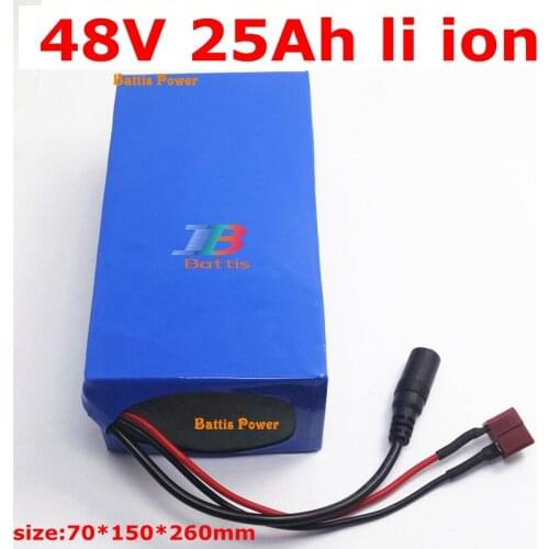 Customized 48v 25ah lithium ion battery 18650 BMS inside 48v li-ion for 350w - 2000w electric scooter e bike + 3A charger