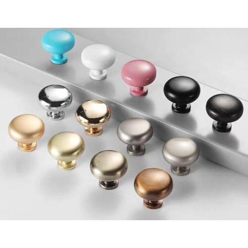 1PCS Single Hole Round American Style Cabinet Handles and Knobs Wardrobe Door Pulls Furniture Hardware