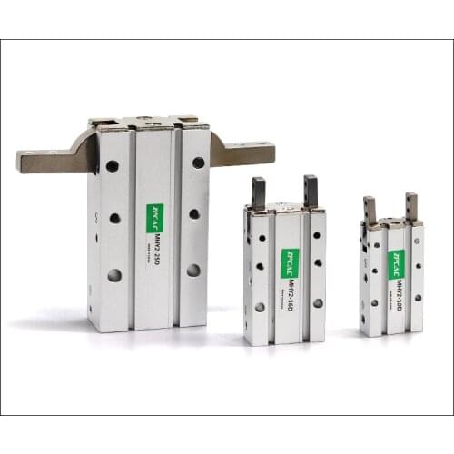 MHY2 10D 16D 20D 25D Double Acting Pneumatic Gripper SMC size Y Type 180 Degree Angular Style Aluminium Clamps Bore 10-25mm
