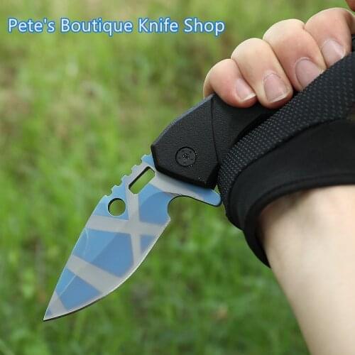 R Multi-Purpose Tactical Saber, Hidden Foldable Sharp Dog Leg Knife, Outdoor Adventure Camping Survival Tool,EDC Butterfly Knife