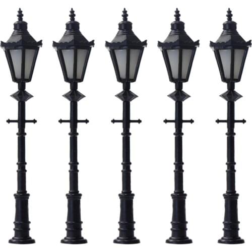 5pcs Model Railway Led Lamppost Lamps Street Lights O Scale 8.5cm 12V New LNH08 model led outdoor light model building kit