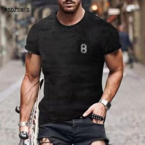 Harajuku Men Round Collar Loose Retro Military Uniform Simple T-Shirt Summer Street Fashion Fashion Printed MenS T-Shirt