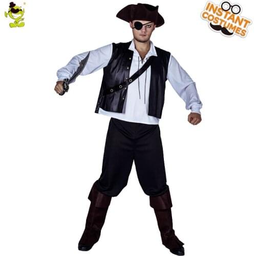 Adult Mens Pirate Costume Halloween Dress Up Clothes Pirate Party For Man Costume Fancy Dress Party Pirate Costumes