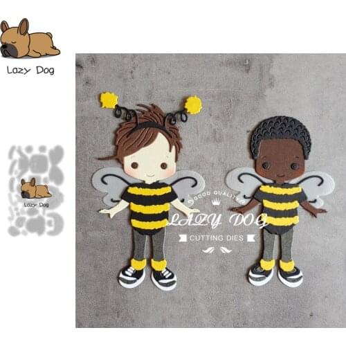 Male Bee Animal Metal Cutting Dies Scrapbooking Stencil DIY Mold Knife Craft Embossing Die Cuts Card Making New Dies For 2021