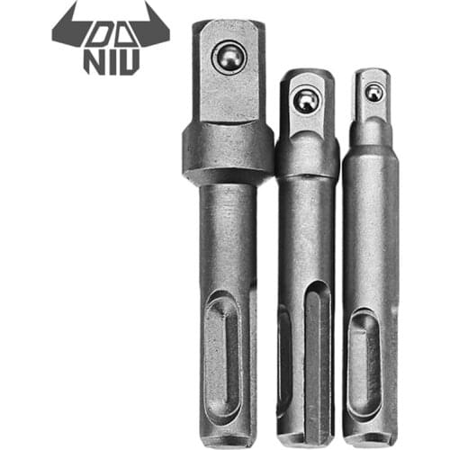 DANIU SDS Socket Driver Set Drill Bit Adaptor 3/8 1/4 1/2" Hex Shank Converter Impact Drill Hammer Adapter Tools
