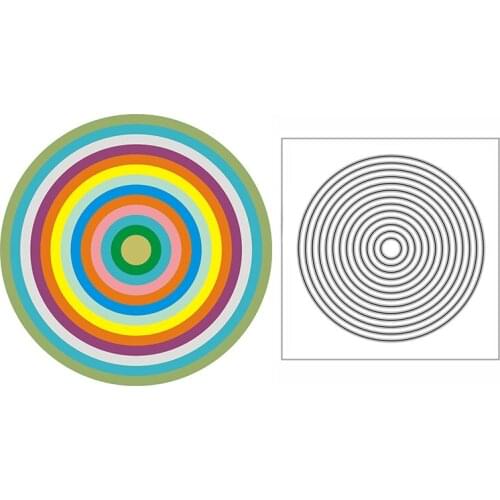 New Layered Circles Frame Craft Embossing Mold 2021 Metal Cutting Dies for DIY Decor Scrapbooking Album Card Making No Stamps