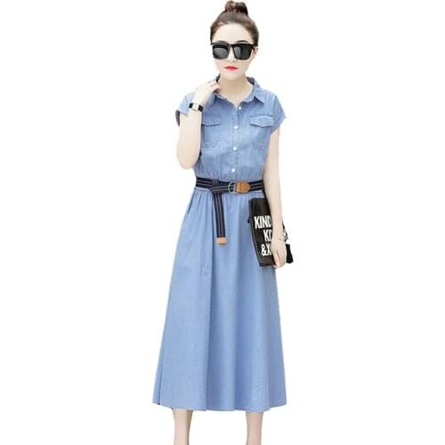 ODFVEBX Fashion Denim Dresses