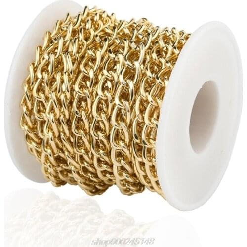 1 Roll 5m Aluminum Twisted Curb Chains for DIY Necklaces Bracelets Materials Jewelry Making Findings A12 21 Dropship