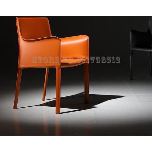 Nordic saddle chair modern minimalist sales office negotiation table and chair makeup chair book chair home chair saddle leather